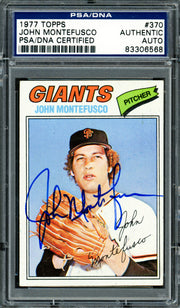 John Montefusco Autographed 1977 Topps Card #370 San Francisco Giants PSA/DNA #83306568