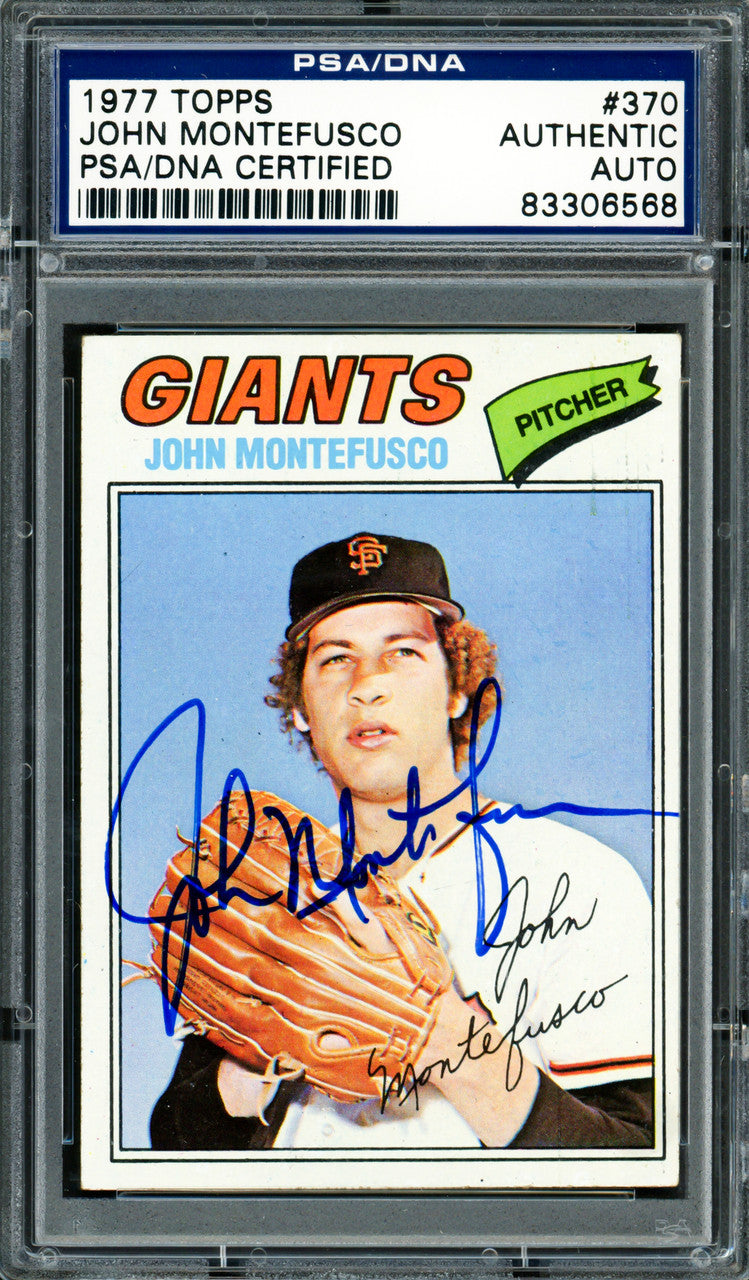 John Montefusco Autographed 1977 Topps Card #370 San Francisco Giants PSA/DNA #83306568
