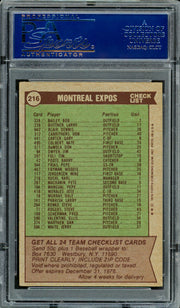 Karl Kuehl Autographed 1976 Topps Card #216 Montreal Expos PSA/DNA #83306699