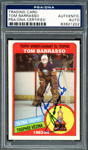Tom Barrasso Autographed 1984-85 O-Pee-Chee Rookie Card #379 Buffalo Sabres PSA/DNA #83921202