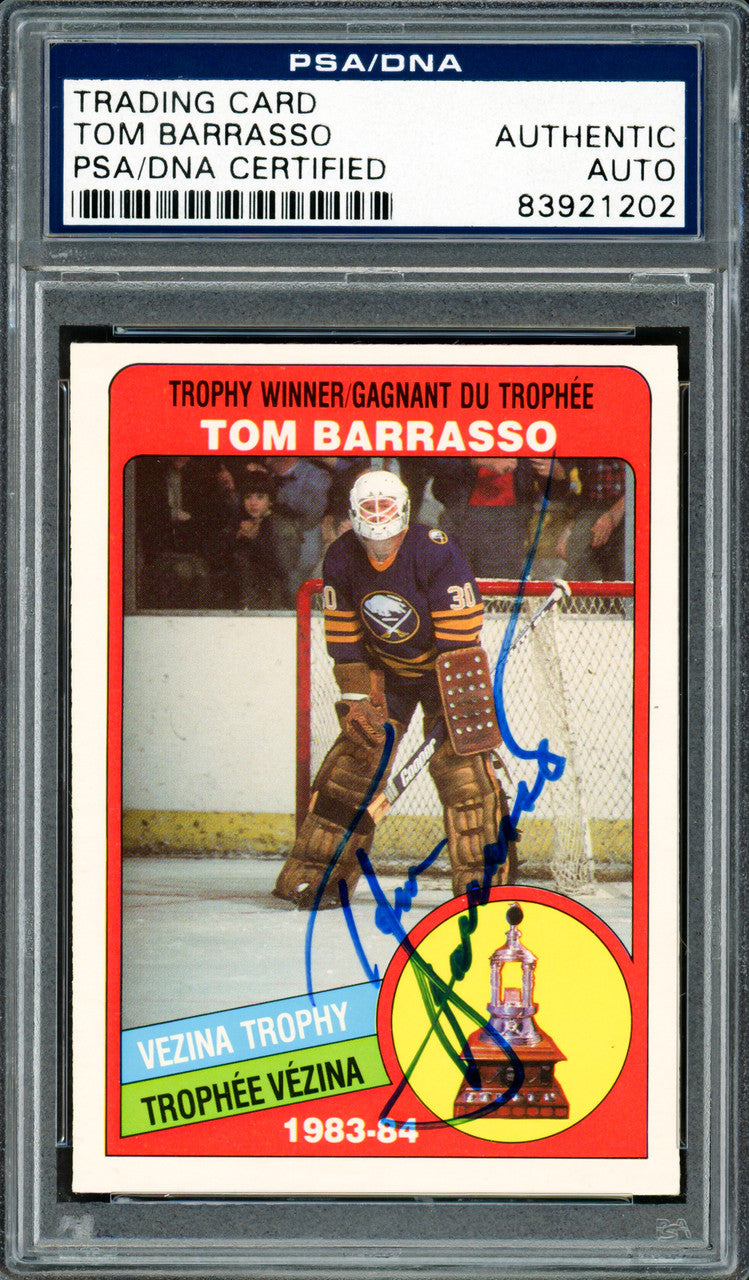 Tom Barrasso Autographed 1984-85 O-Pee-Chee Rookie Card #379 Buffalo Sabres PSA/DNA #83921202