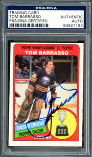 Tom Barrasso Autographed 1984-85 O-Pee-Chee Rookie Card #375 Buffalo Sabres PSA/DNA #83921193