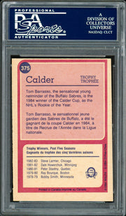 Tom Barrasso Autographed 1984-85 O-Pee-Chee Rookie Card #375 Buffalo Sabres PSA/DNA #83921193
