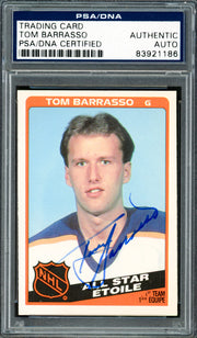 Tom Barrasso Autographed 1984-85 O-Pee-Chee Rookie Card #212 Buffalo Sabres PSA/DNA #83921186