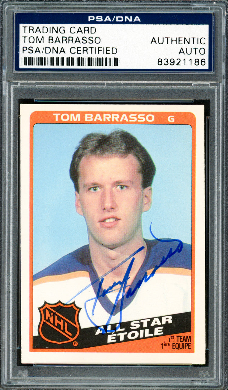 Tom Barrasso Autographed 1984-85 O-Pee-Chee Rookie Card #212 Buffalo Sabres PSA/DNA #83921186