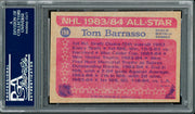 Tom Barrasso Autographed 1984-85 Topps Rookie Card #158 Buffalo Sabres PSA/DNA #83921181