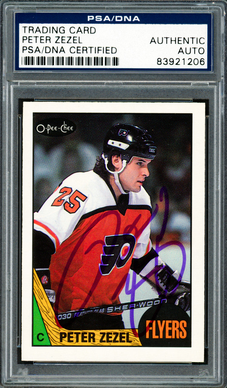 Peter Zezel Autographed 1987-88 O-Pee-Chee Card #71 Philadelphia Flyers PSA/DNA #83921206