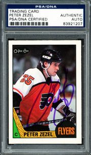 Peter Zezel Autographed 1987-88 O-Pee-Chee Card #71 Philadelphia Flyers PSA/DNA #83921207