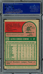 Al Cowens Autographed 1975 Topps Card #437 Kansas City Royals PSA/DNA #83317781
