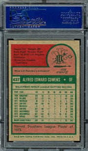 Al Cowens Autographed 1975 Topps Card #437 Kansas City Royals PSA/DNA #83317783