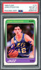 John Stockton Autographed 1988-89 Fleer Rookie Card #115 Utah Jazz PSA 8 Auto Grade Gem Mint 10 PSA/DNA #89895183