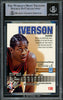 Allen Iverson Autographed 1997-98 Skybox Z-Force Card #150 Philadelphia 76ers Beckett BAS Witnessed #16562906