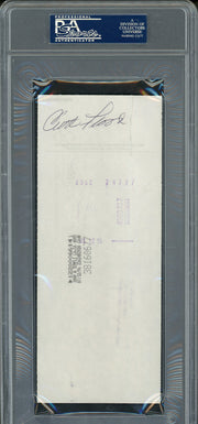 Curt Flood Autographed 3.5x9 Check St. Louis Cardinals Dual Signed PSA/DNA #83933921