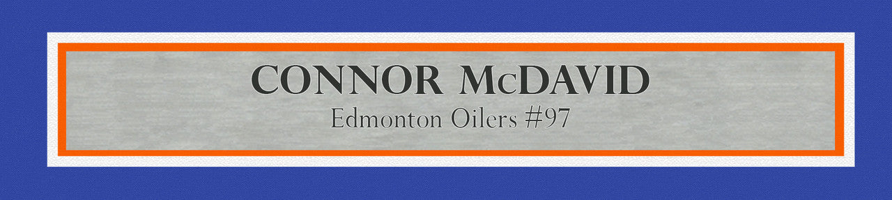 Edmonton Oilers Connor McDavid Autographed Framed Blue Authentic Adidas Jersey UDA Holo Stock #249482