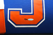Edmonton Oilers Connor McDavid Autographed Framed 2015 Alternate Blue Authentic Mitchell & Ness Jersey "1st Goal 10/13/15" #/97 UDA Holo Stock #249483