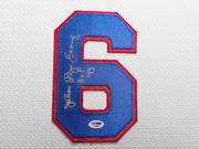 Philadelphia 76ers Julius "Dr. J" Erving Autographed Framed White Jersey PSA/DNA Stock #249480
