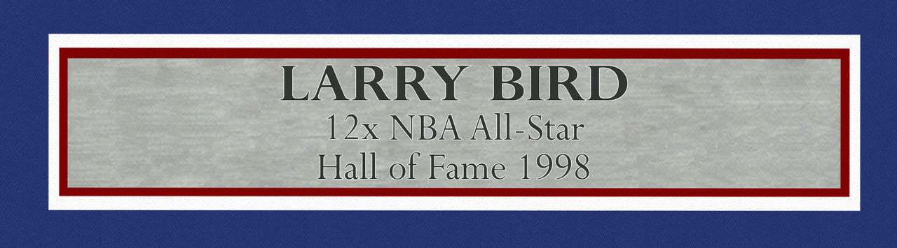 Team USA Basketball Larry Bird Autographed Framed White All Star Jersey Beckett BAS Witness Stock #249471