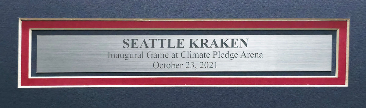 Unsigned Framed 12x36 Panoramic Photo Seattle Kraken 'Inaugural Game at Climate Pledge' Stock #249477