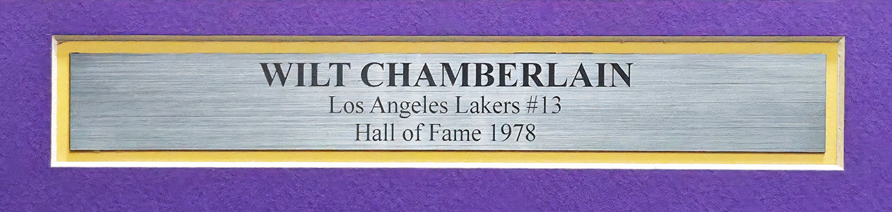 Los Angeles Lakers Wilt Chamberlain Autographed Framed Purple Jersey PSA/DNA & Beckett BAS #AE20862