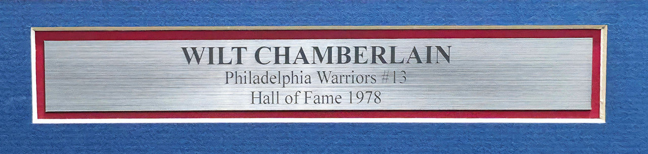 Philadelphia Warriors Wilt Chamberlain Autographed Framed Blue 1961-62 Mitchell & Ness Jersey JSA & PSA/DNA #AP30127