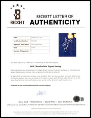 Los Angeles Lakers Wilt Chamberlain Autographed Framed Purple Jersey PSA/DNA & Beckett BAS #AE20862