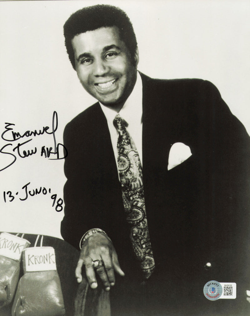 Emanuel Steward Autographed 8x10 Photo Trainer Beckett BAS QR #BH29135