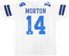 Dallas Cowboys Craig Morton Autographed White & Blue Jersey Beckett BAS QR Stock #233738