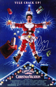 Chevy Chase Autographed 27x40 Christmas Vacation Movie Poster Clark Griswold Beckett BAS Witness Stock #233724