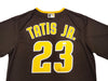 San Diego Padres Fernando Tatis Jr. Autographed Brown Nike Jersey Size L Beckett BAS Witness Stock #207926