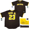 San Diego Padres Fernando Tatis Jr. Autographed Brown Nike Jersey Size XL Beckett BAS Witness Stock #207927