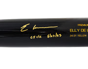Elly De La Cruz Autographed Black B45 Player Model Bat Cincinnati Reds "Cycle 6/23/23" Beckett BAS Witness Stock #220222