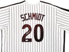 Philadelphia Phillies Mike Schmidt Autographed White & Red Nike Cooperstown Collection Jersey Size XXL Beckett BAS QR Stock #219043