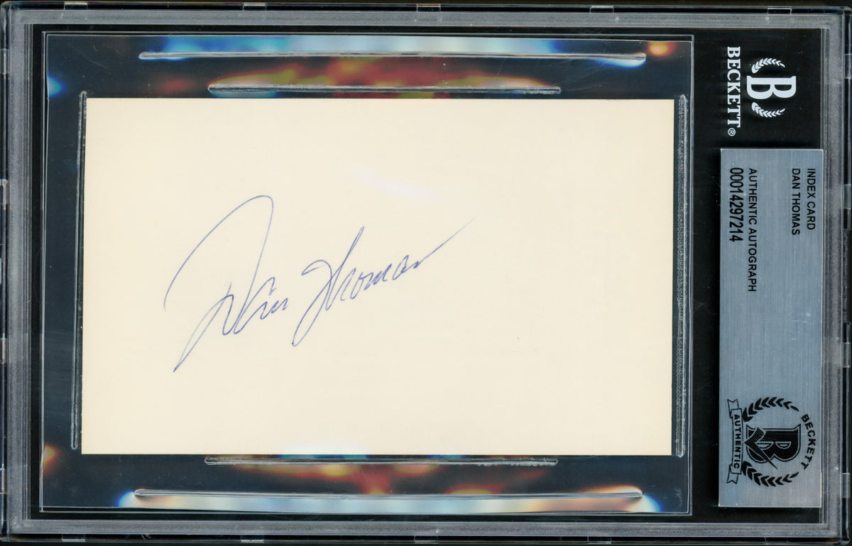 Dan Thomas Autographed 3x5 Index Card Milwaukee Brewers Beckett BAS #14297214