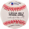 Billy Loes Autographed Official NL Baseball Brooklyn Dodgers Beckett BAS #F29449