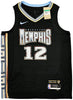 Memphis Grizzlies Ja Morant Autographed Black Nike City Edition Swingman Jersey Size 52 Beckett BAS QR Stock #218586
