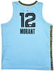 Memphis Grizzlies Ja Morant Autographed Light Blue Jordan Statement Edition Swingman Jersey Size 52 Beckett BAS QR Stock #218600