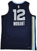 Memphis Grizzlies Ja Morant Autographed Dark Blue Nike Icon Edition Swingman Jersey Size 48 Beckett BAS QR Stock #218580