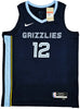 Memphis Grizzlies Ja Morant Autographed Dark Blue Nike Icon Edition Swingman Jersey Size 48 Beckett BAS QR Stock #218580
