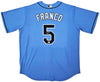 Tampa Bay Rays Wander Franco Autographed Blue Nike Jersey Size XL JSA Stock #218684