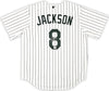 Chicago White Sox Bo Jackson Autographed White Pinstripe Nike Jersey Size L Beckett BAS Witness Stock #218040
