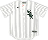 Chicago White Sox Bo Jackson Autographed White Pinstripe Nike Jersey Size L Beckett BAS Witness Stock #218040
