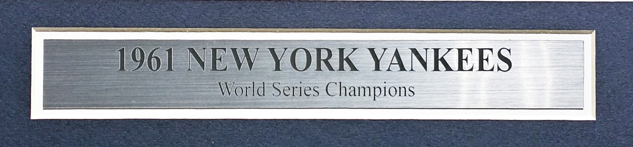 1961 New York Yankees Autographed Framed 24x36 Lithograph Photo With 34 Signatures Including Mickey Mantle & Yogi Berra #535/1000 PSA/DNA #AI03402