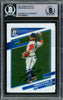 Ronald Acuna Jr. Autographed 2021 Donruss Optic Card #189 Atlanta Braves Beckett BAS #15866514