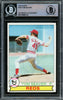 Tom Seaver Autographed 1979 Topps Card #100 Cincinnati Reds Beckett BAS #15866732