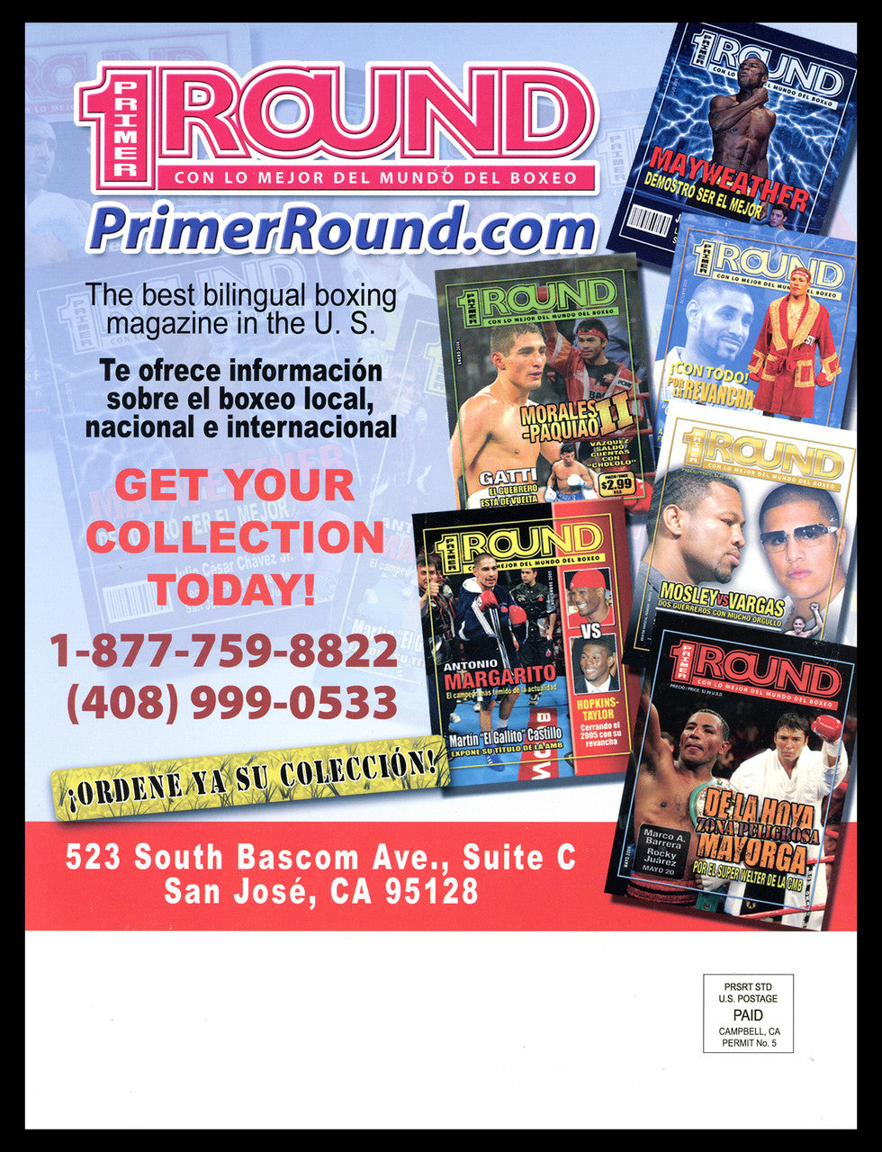 Robert Guerrero Autographed Primer Round Magazine (Smudged) Beckett BAS QR #BH26978