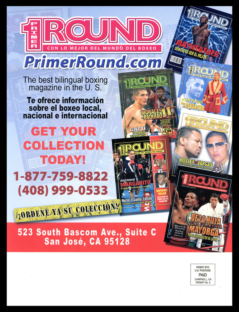 Robert Guerrero Autographed Primer Round Magazine (Smudged) Beckett BAS QR #BH26978