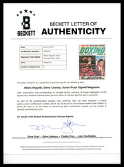 Alexis Arguello, Aaron Pryor & Gerry Cooney Autographed Boxing Today Magazine Beckett BAS #AC56731