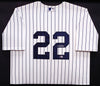 New York Yankees Juan Soto Autographed Framed White Pinstripes Nike Jersey Beckett BAS QR Stock #230201