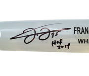 Frank Thomas Autographed Gray Rawlings Game Model Bat Chicago White Sox "HOF 2014" Beckett BAS Witness Stock #208242