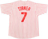 Philadelphia Phillies Trea Turner Autographed White Pinstripes Jersey JSA Stock #234074